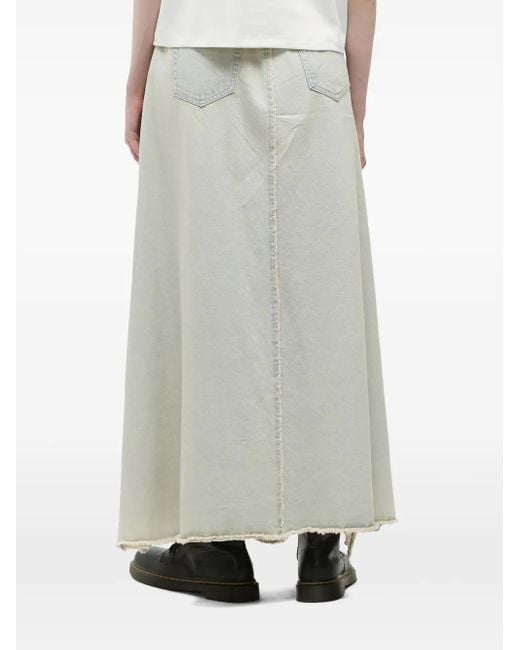 Musium Div. Gray Distressed Denim Maxi Skirt