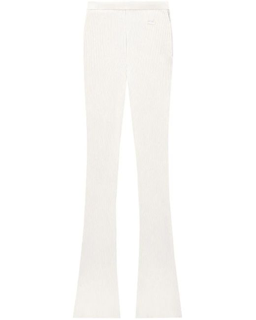 Courreges Courres Woman Heritage White Trousers Permpa017 Fi0001