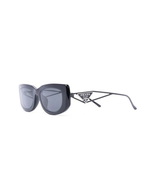 Prada Blue Symbole Rectangle-Frame Sunglasses