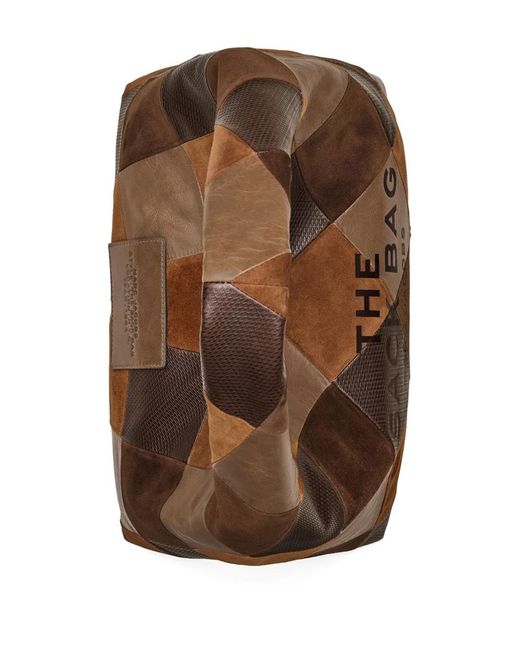 Marc Jacobs The Suede Patchwork Sack Bag In Brown Leather