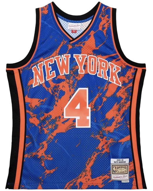 Mitchell & Ness Blue "Nba Ny Knicks 2005 Nate Robinson" Team Marble Swingman Jersey Vest Top for men
