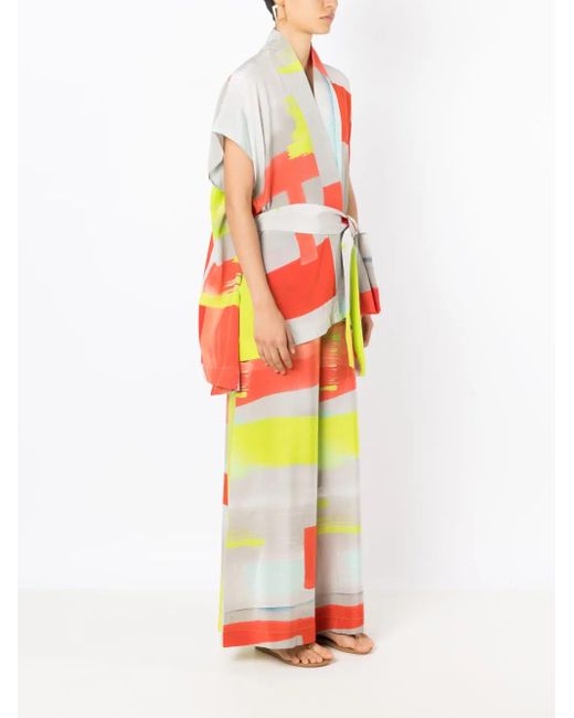 Lenny Niemeyer Multicolor Canvas Belted Kimono