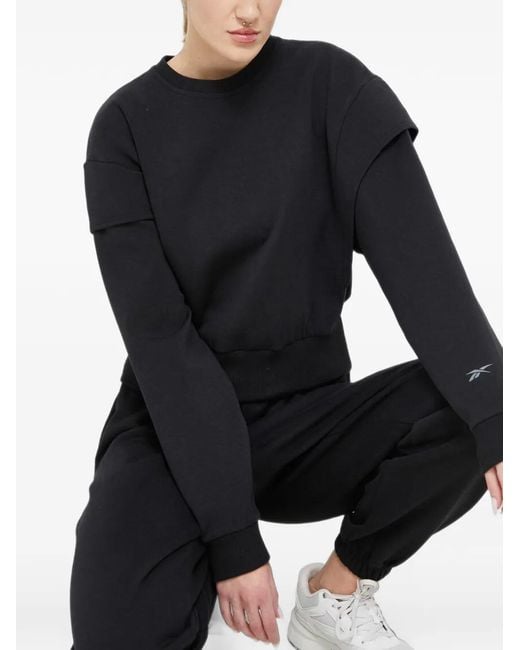 Sudadera Corta Reebok de color Black