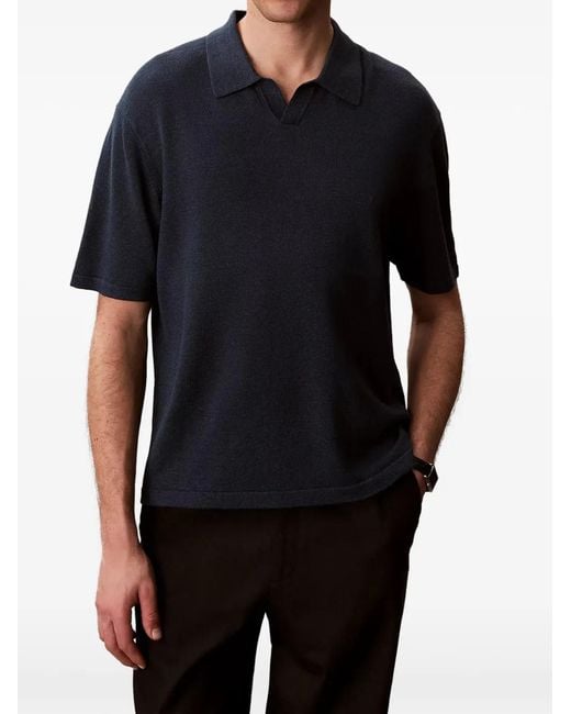 Calvin Klein Black Short-Sleeve Polo Shirt for men