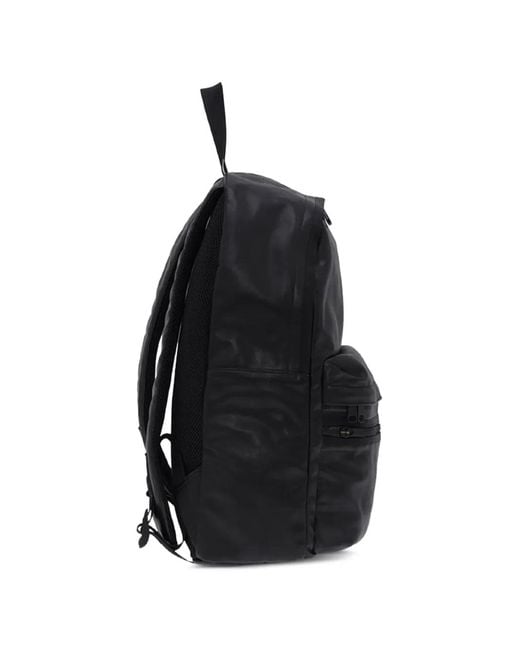 Porter-Yoshida and Co Black Zip Leather Backpack