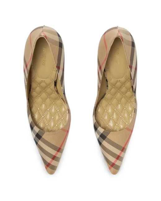 Burberry Metallic Check-Pattern Pumps