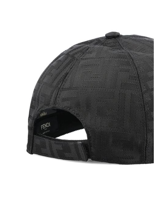 Fendi Gray Monogram Baseball Cap for men