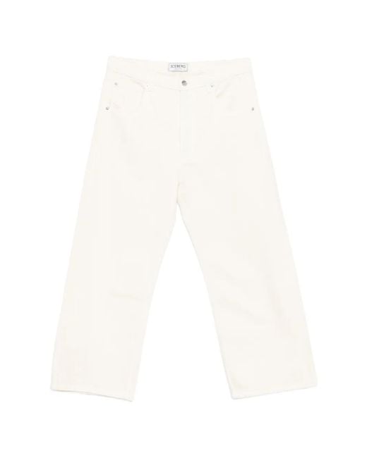 Iceberg White Five-Pocket Jeans