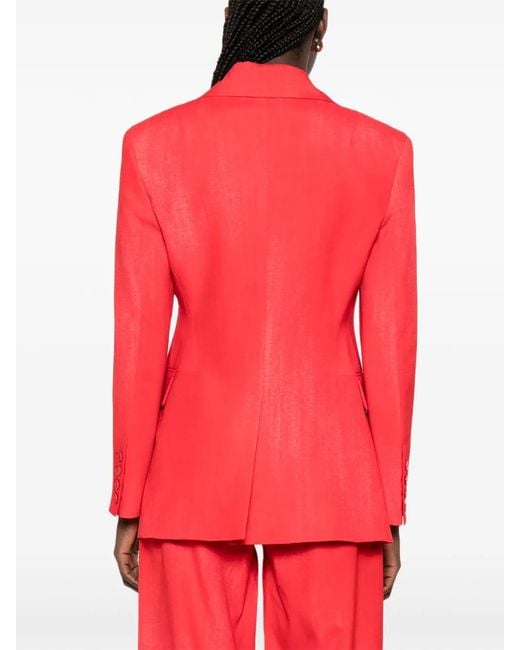 Ermanno Scervino Red Flap-Pocket Blazer