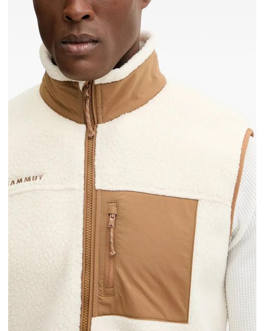 Mammut White Manteau En Polaire À Logo Brodé for men
