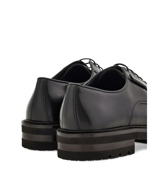Derby Stringate di Ferragamo in Black da Uomo