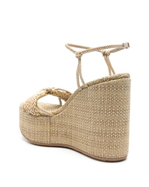 Casadei Natural Wedge Sandals