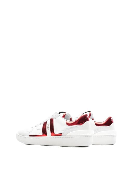 Zapatillas bajas Clay a rayas Lanvin de hombre de color White