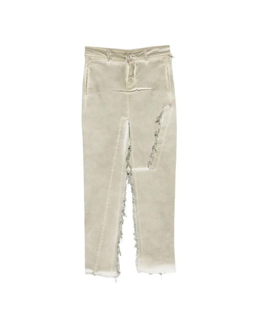 Rick Owens Natural Distressed Skirt