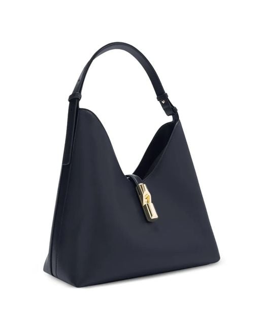 Furla Blue Medium Goccia Shoulder Bag