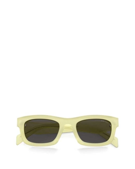 Prada Yellow Pillow Rectangle-Frame Sunglasses