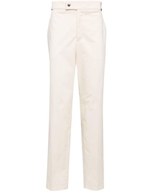 Moncler White Cotton-blend Chino Trousers for men