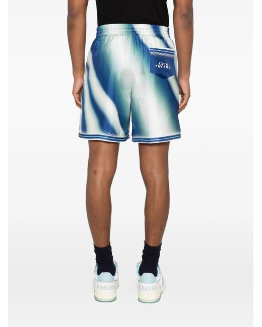 Casablanca Blue Wave Print Drawstring Trousers for men