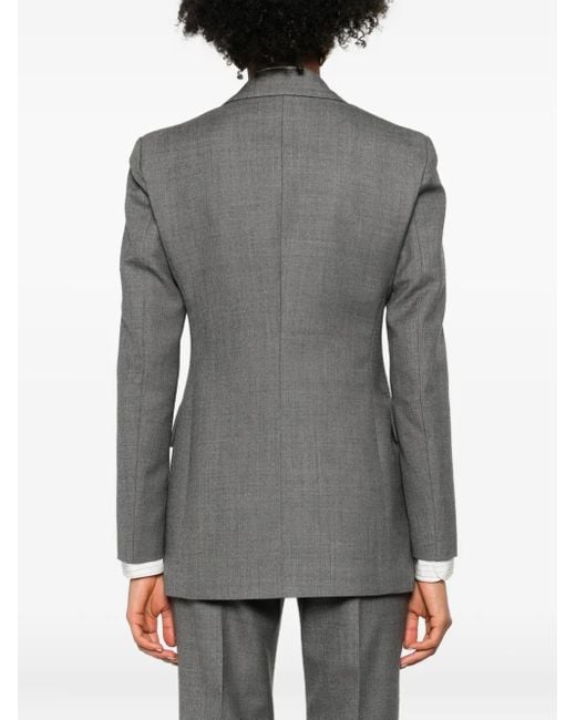 Blazer En Laine À Boutonnière Croisée Seafarer en coloris Gray