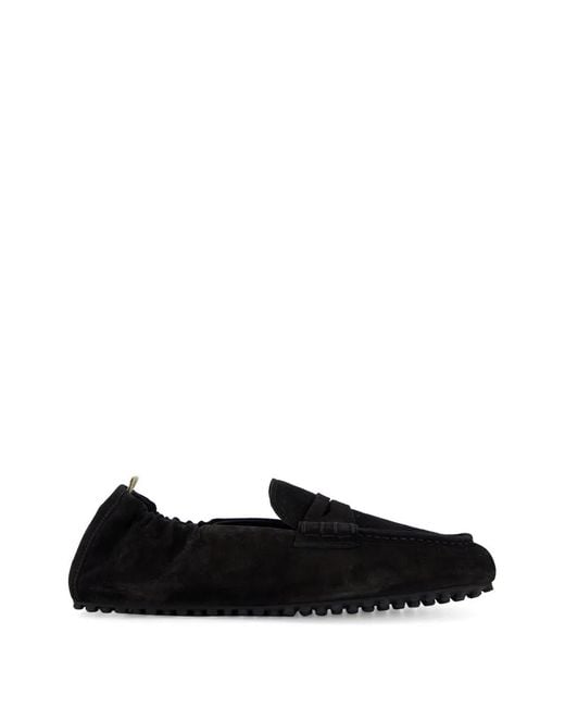 Officine Creative Black Travis Suede Loafers for men