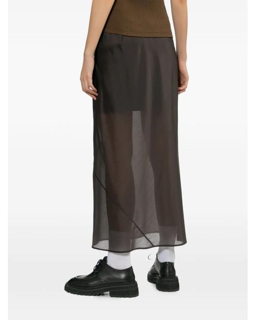 Helmut Lang Lyrd Maxi-Rok in het Brown