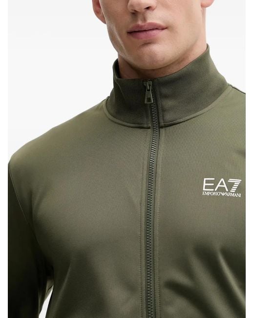 EA7 Green Sweat Zippé À Taille Élastiquée for men