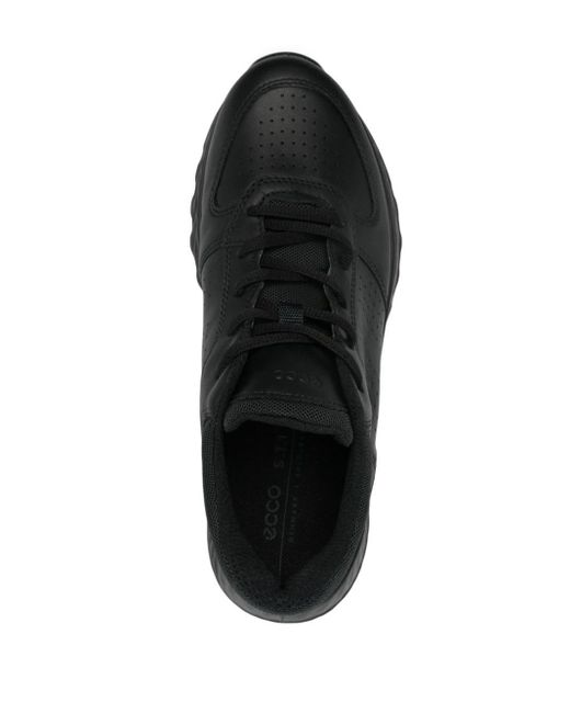 Ecco Black Exostride Leather Sneakers