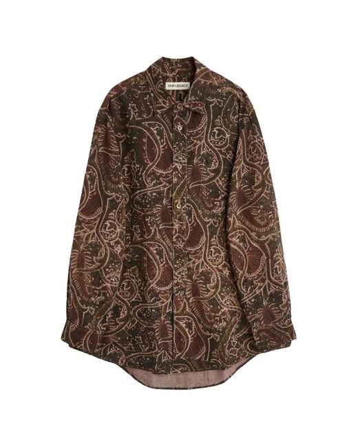 Our Legacy Brown Vast Shirt for men