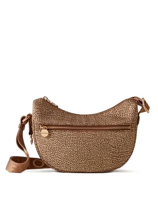 Borsa A Tracolla Luna Mini di Borbonese in Brown