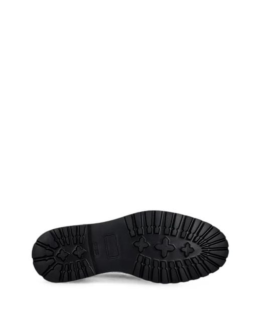 Filling Pieces Black Woven-Effect Horsebit Loafers for men