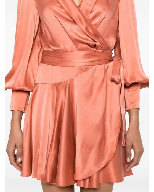 Vestido corto con diseño cruzado Zimmermann de color Pink