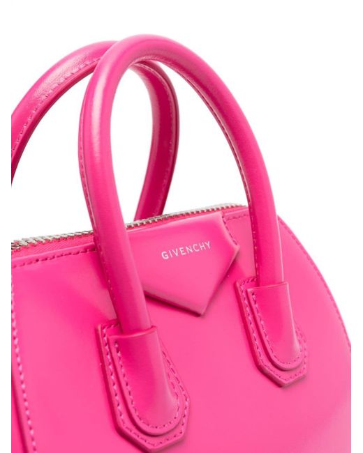 Givenchy Pink Mini Antigona Leather Tote Bag