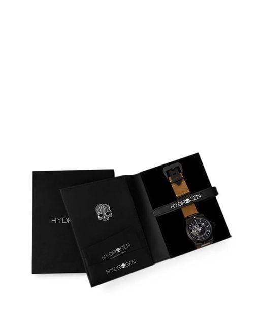Hydrogen Black Vento 44Mm Skeleton Dial Watch