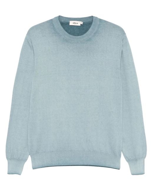 Altea Blue Fine-Knit Top for men