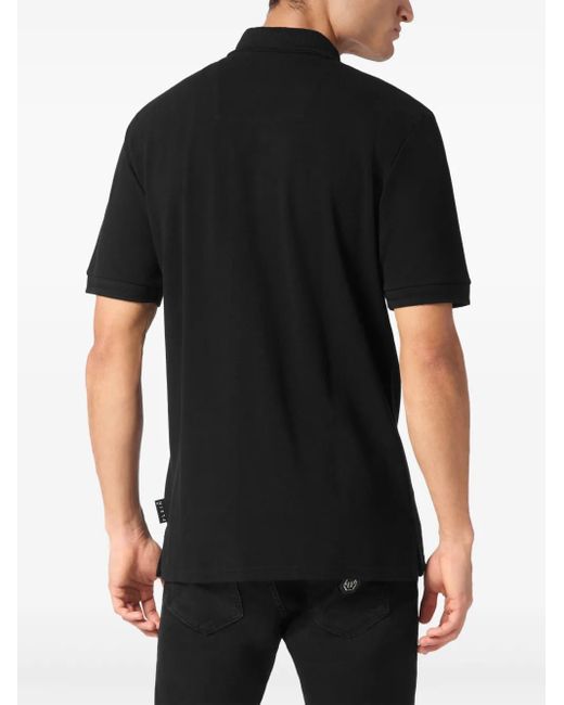 Philipp Plein Black Racing Club Polo Shirt for men