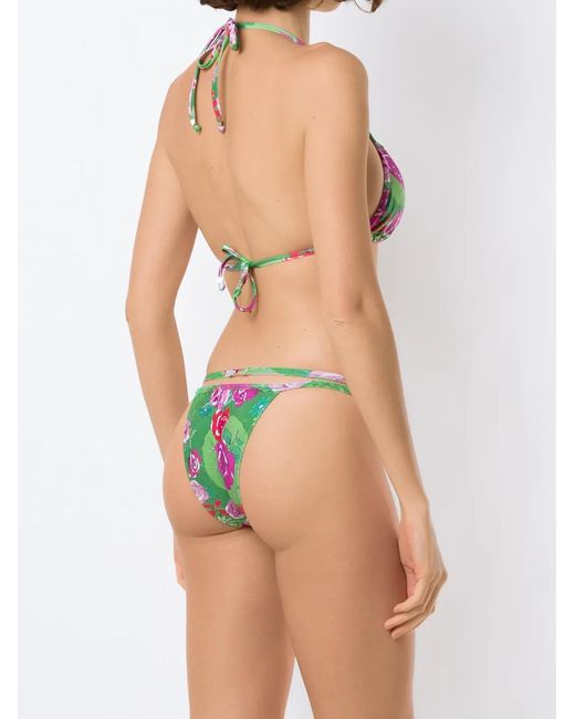 Amir Slama Multicolor Floral-Print Bikini Set