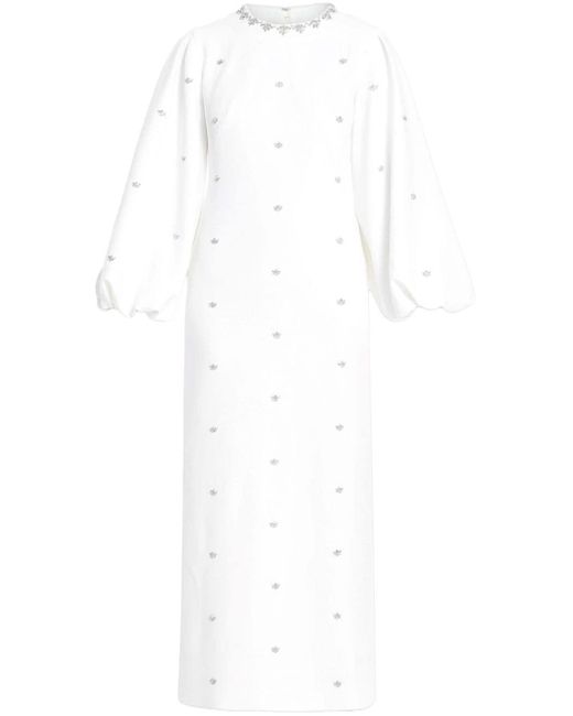 Huishan Zhang White Joelle Crystal-embellished Dress