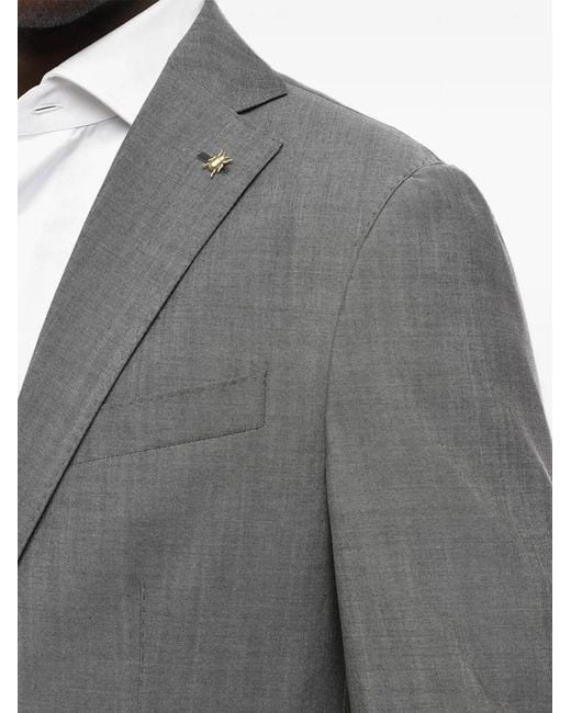 Corneliani Gray Single-Breasted Wool Blazer for men