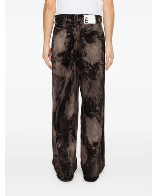 Etudes Studio White Logo-Patch Bleach Jeans