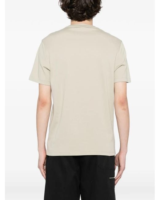 Michael Kors White Logo-Embroidered Cotton T-Shirt for men