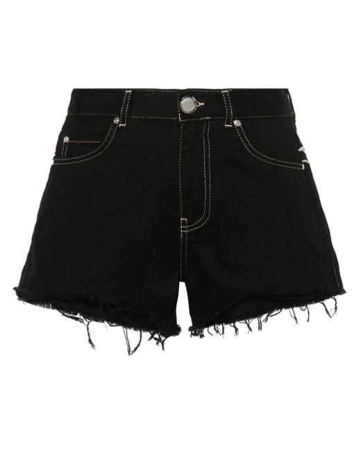 Pantalones cortos con bordado Love Birds Pinko de color Black