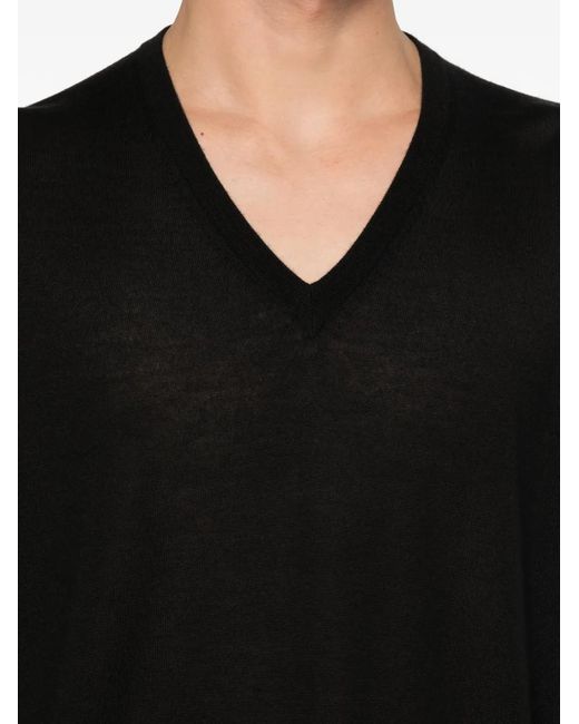 Tom Ford Black V-Neck Fine-Gauge Sweater for men