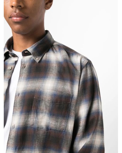 Woolrich Gray Check-pattern Shirt for men