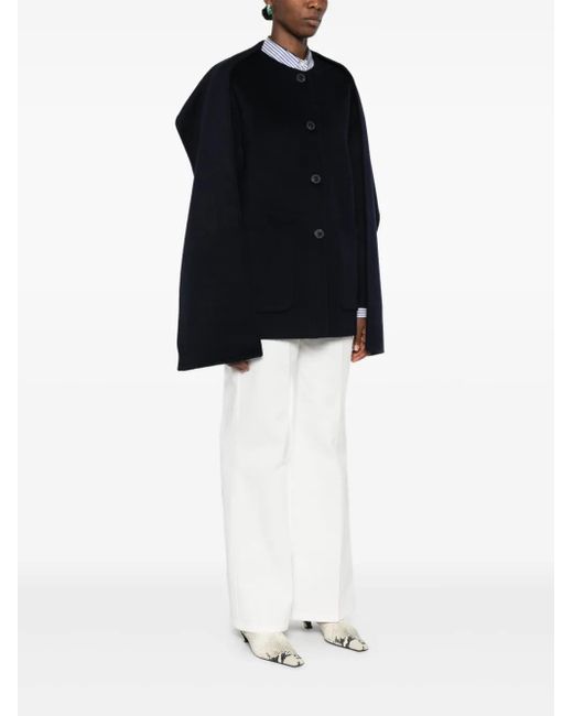 The Dynamis Studio Black Button-Fastening Wool Jacket
