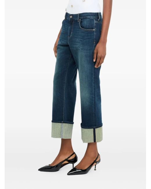 Liu Jo Blue Turn-Up Hem Jeans