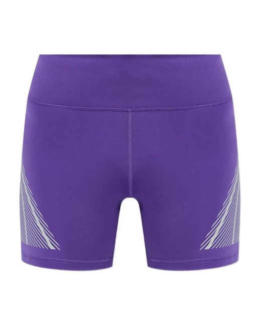 Adidas By Stella McCartney Purple Reflective-Stripe Running Shorts
