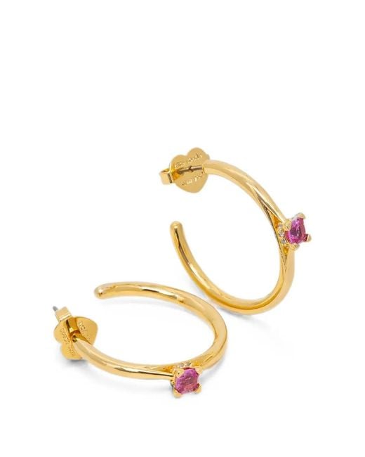 Kate Spade Metallic Crystal-Embellished Hoop Earrings