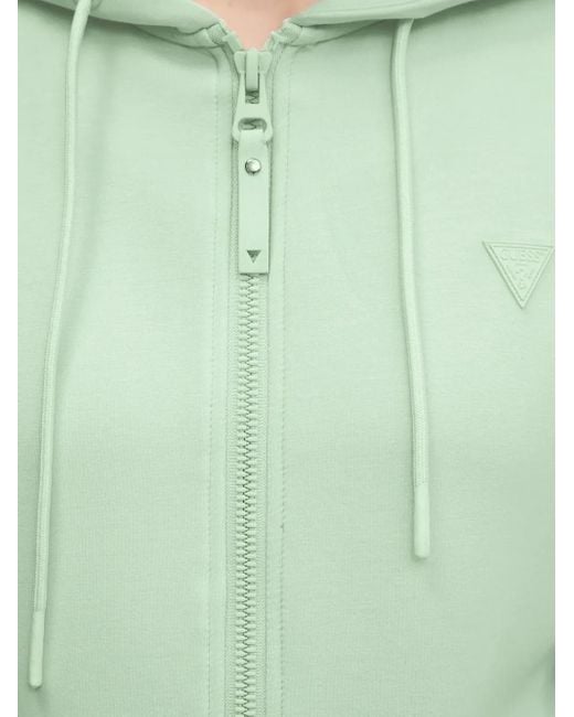 Guess Green Zip-Front Hoodie