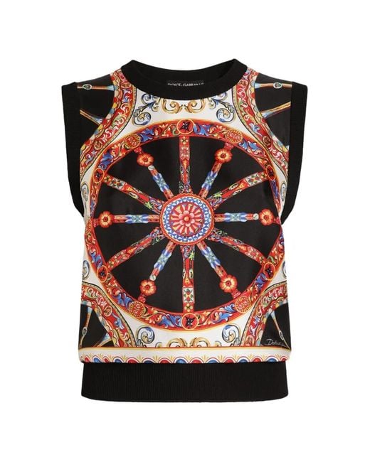 Dolce & Gabbana Black Lightweight Plain-Knit Top