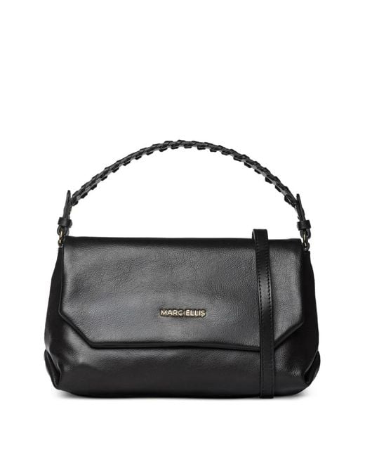 Marc Ellis Black Elodie Braided-Handle Shoulder Bag